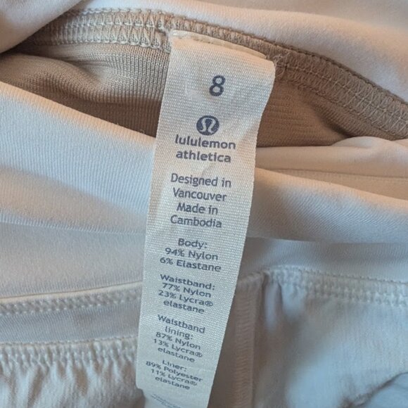 Lululemon 4" Speed Up Lined Short, Sz 8, White NWOT - Picture 3 of 3